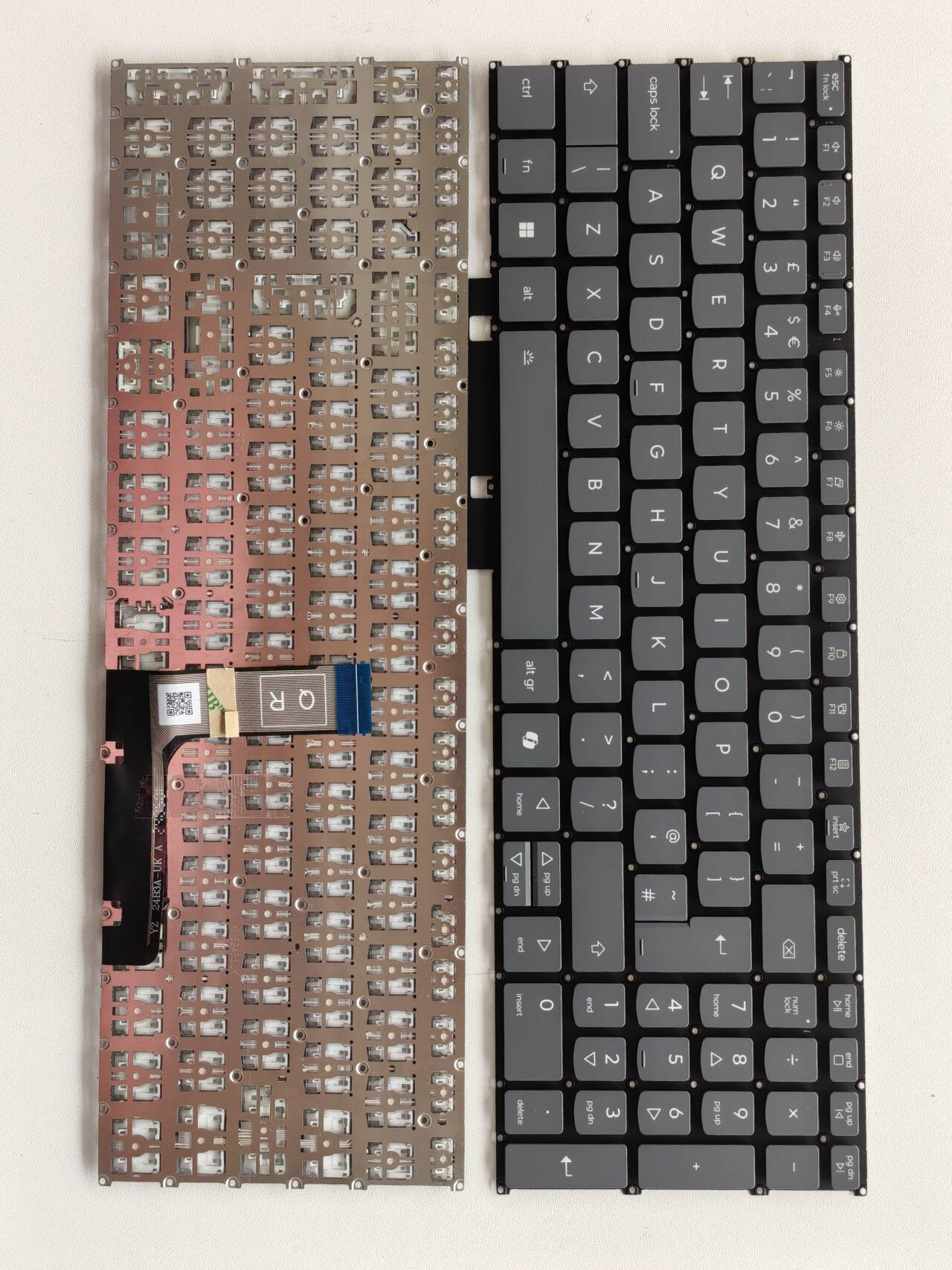 Picture of New Replacement Laptop Keyboard For LENOVO 16SE Xiaoxin 16C Slim 5 16IAH10 AI key/16IRH10/16IRH10R Grey Uk Layout